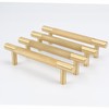 RZDEAL 4Pcs 5 Inch Solid Brass Cabinet Pulls Kitchen Cupboard