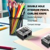 2 PCS Eyeliner Sharpener,2 Holes Makeup Sharpener,Compact Eyebrow Pencil Sharpener