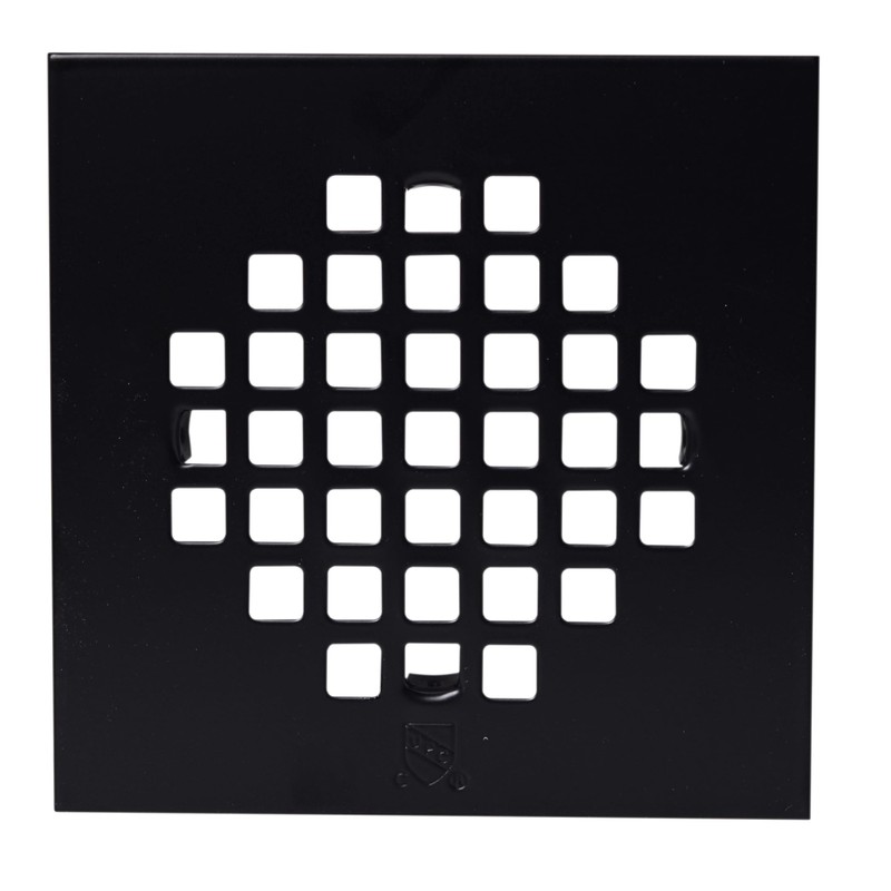 Westbrass D206PS-62 4-1/4" Square Grate Shower Drain Cover with 2"