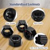 ZQZ 180 Pack Black Locknuts Assortment Kit, M3 M4 M5