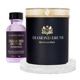 Diamond Drunk The Starter Collection - Non-Toxic, Fine Jewelry Cleaning Kit for Diamond, Gold, & Platinum Rings & More - 2 Months Supply of Safe, Sustainable Cleaner to Restore Shine - Classic Black