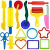 Dough Tool Kit,15 Pcs Basic Dough Play Tools Starter Set