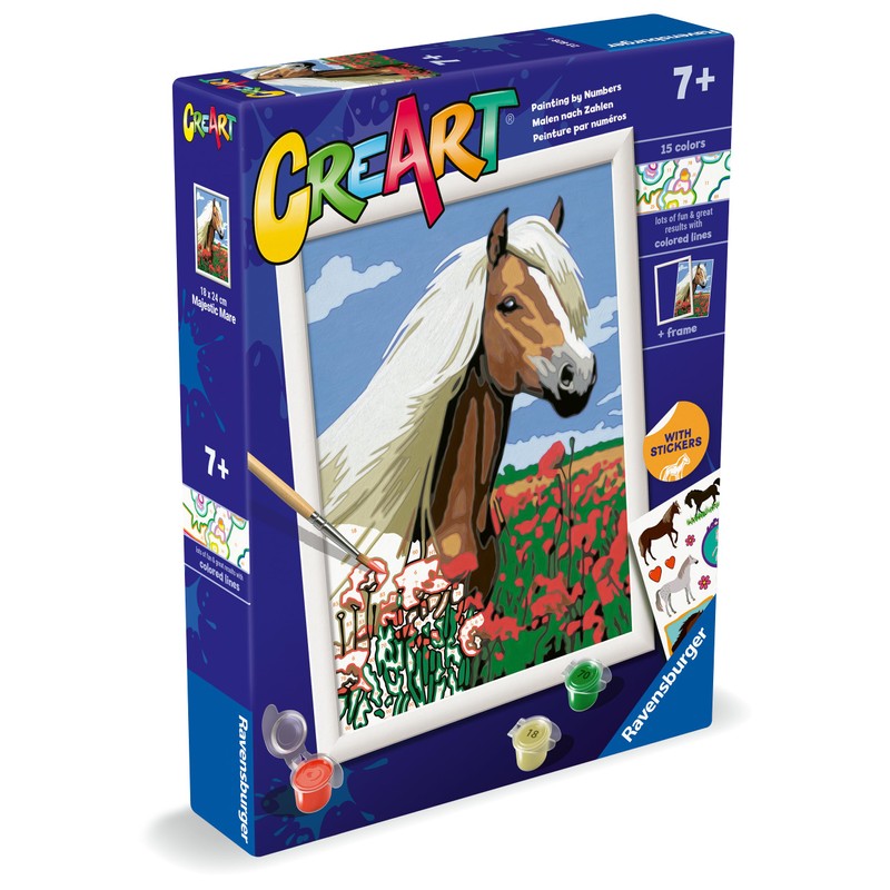 Ravensburger CreArt D Classic: Haflinger Horse Painting Set by Numbers
