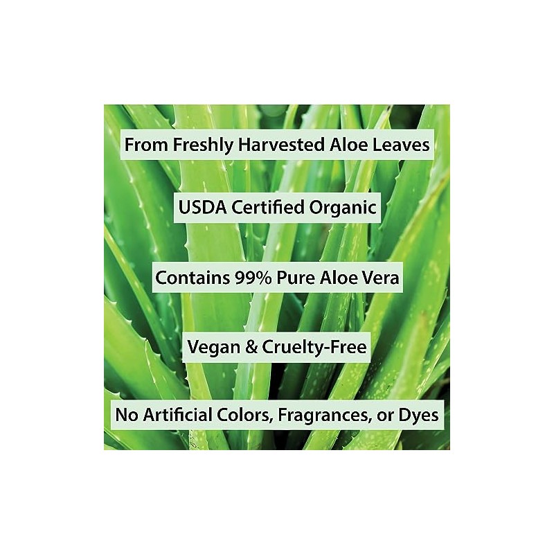 Amara Organics Aloe Vera Gel from Organic Cold Pressed Aloe,