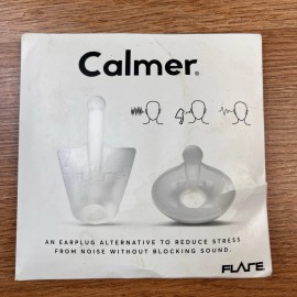 Flare Calmer White Ear Plugs Alternative Reusable Silicone Damaged Package