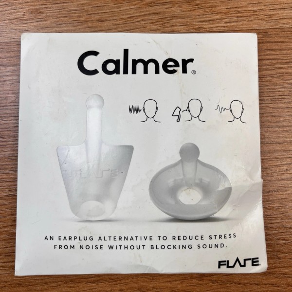 Flare Calmer White Ear Plugs Alternative Reusable Silicone Damaged Package