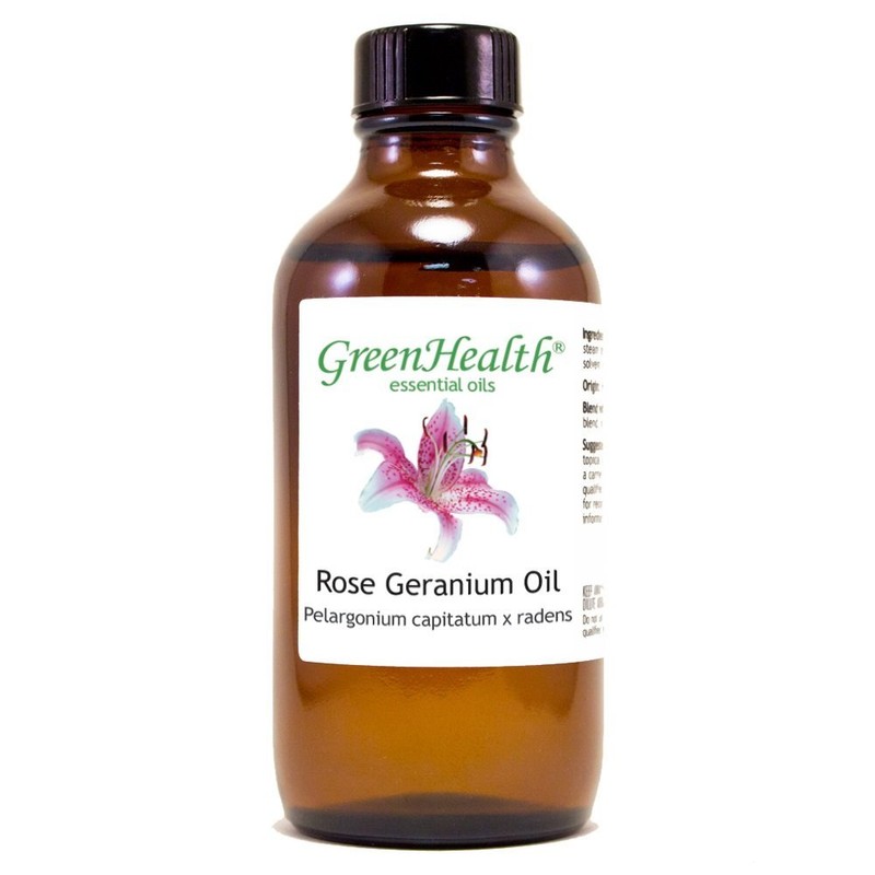 GreenHealth Rose Geranium Essential Oil - 4 fl oz Amber
