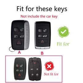 ontto Car Key Case Cover Key Fob Fits Jaguar XE XF XJ XFL XEL XJL E-Pace F-Pace I-Pace F-Type for Key Box Key Case Genuine Leather Key Case 5 Buttons B Brown