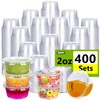 OcePor 400 Sets 2oz Jello Shot Cups with Lids, Condiment