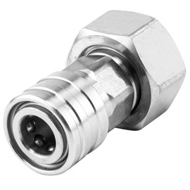 Raincovo Garden Hose to Pressure Washer Adapter, 3/4” GHT to 1/4” Quick Connect, Convert Water Hose to Power Washer Connector, Car Washing Nozzle & Hose Attachment, Stainless Steel, 1Pack