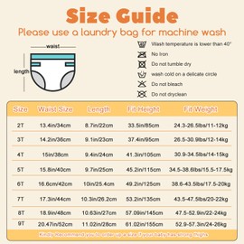 MOEMOE BABY Potty Training Pants,Training Pants Toddler,Toilet Training Pants Reusable Training Pants Cotton for Girls,8 pack,Pink,2 Years