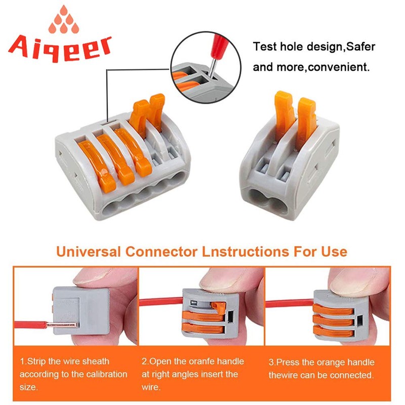 Aiqeer 40 Pcs Lever-Nut Wire Connectors Set, Conductor Compact Wire
