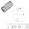 WITTKOWARE Pipe connector made of galvanised malleable cast iron, for
