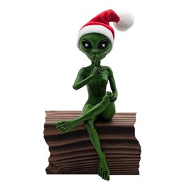 John Bernard & Company Delphie on The Shelphie Alien Christmas Elf Doll 10” Shelf Sitter Christmas Decoration (Green)