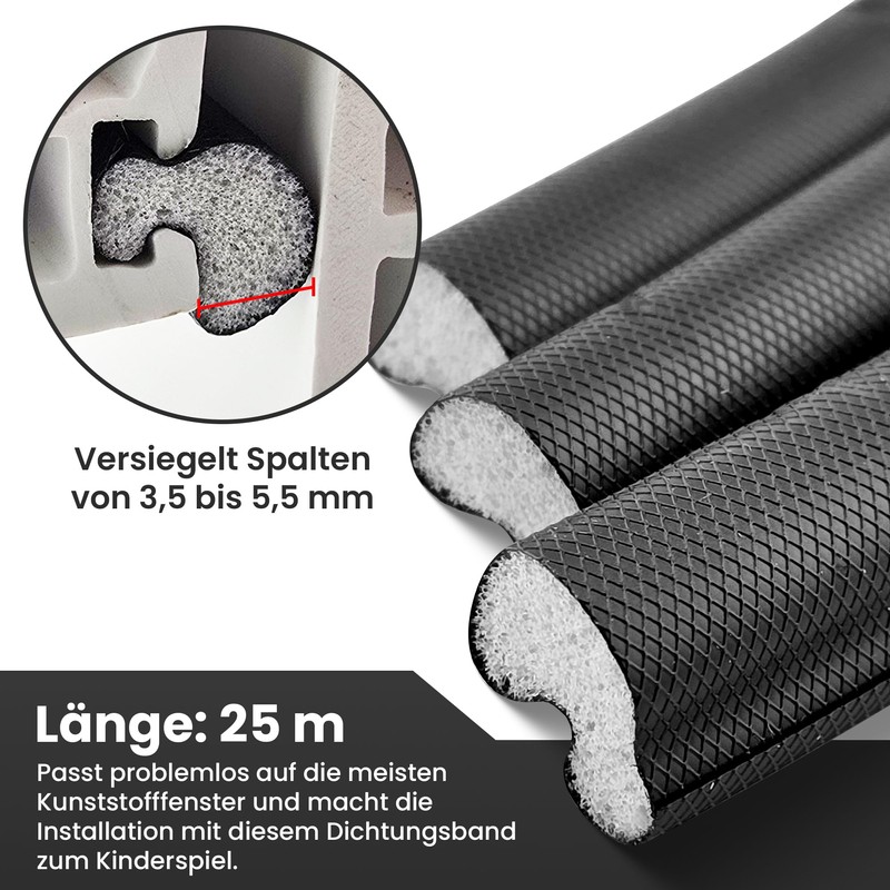 Ante Bellum Q-Lon Draught Excluder Window Sealing Tape - Insulating