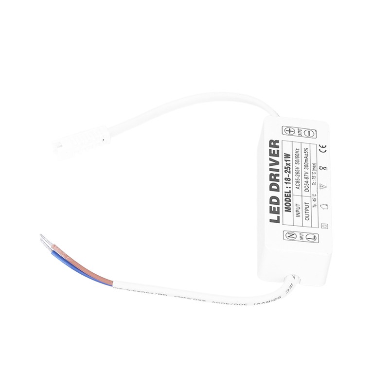 18‑25X1W LED Driver Constant Current 300mA Input AC85‑265V Output 54‑87VDC