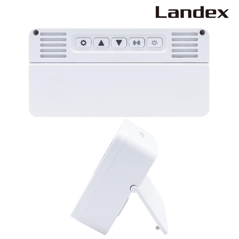 LANDEX Alarm Clock, Digital Thermometer with Magnet, Small, Mini Calendar