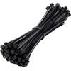 Black Cable Ties, 300mm x 3.6mm, Pack of 100, 12"