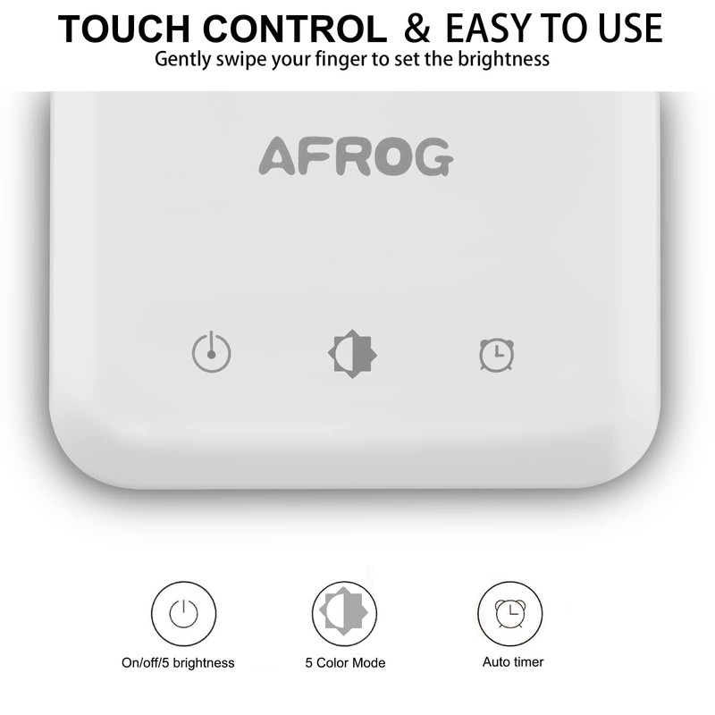 AFROG Multifunctional LED Desk Lamp with USB Charging Port, 5