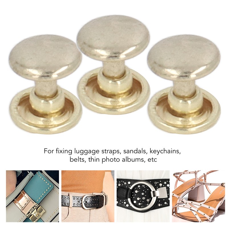 500set Metal Studs Rivets 8mm DIY Iron Double Flat Uniform