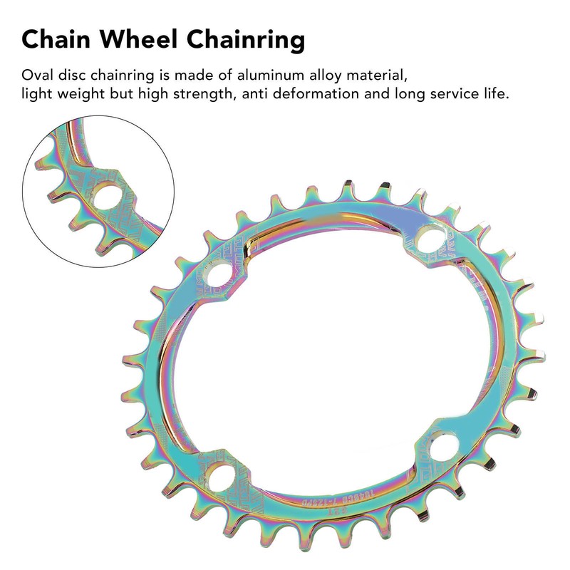 Mountain Bike Chainring Aluminium Alloy 32T Single Speed Oval Bike