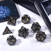 SIQUK 7-Piece DND Dice Set, Metal Dice Game, Polyhedral Dice,