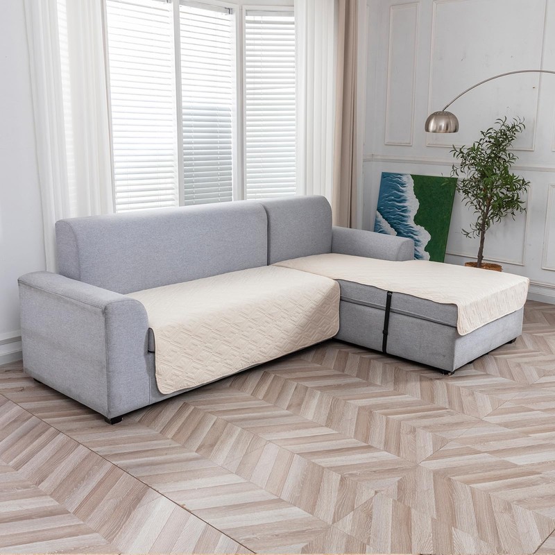 Genina 100% Waterproof Couch Cover for 4 Cushion for Dogs,