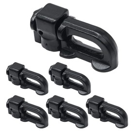 Hoypeyfiy Pack of 6 L Track Double Stud Fitting 5000LBS Heavy Duty Steel Used with L Track Rail for Truck, Van, Trailer, Pickup, RV, ATV