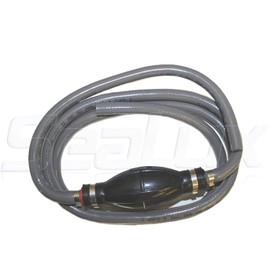 SeaLux Universal Outboard Fuel Line Assembly with Primer Bulb Fuel Line Hose kit 7 feet x 3/8" (Dia.), EPA Compliant for Boat, car