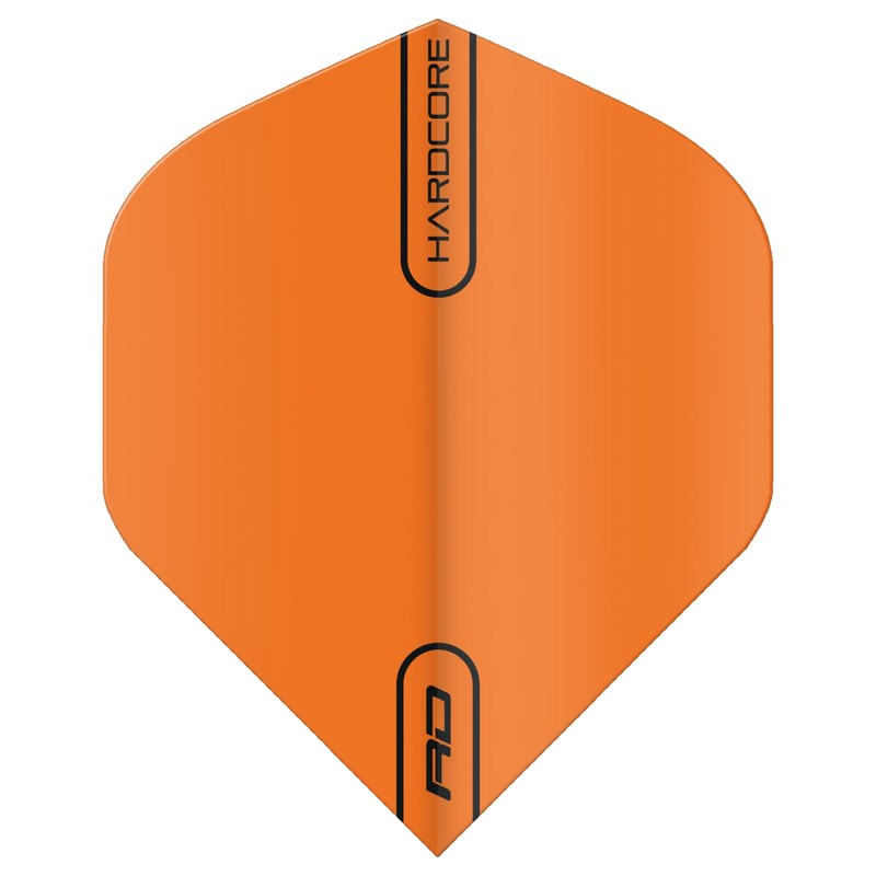 Hardcore Orange Extra Thick Standard Dart Flights - 5 Sets