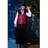 Mainfini Vampire Cape Carnival Costume Men Medieval Stand Collar Cosplay