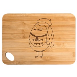 Mr. & Mrs. Panda Bamboo chopping board owl France - gift, béret, French saying, chopping board, proud, wooden board, La Vie est Belle