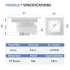 POWERENG Bathroom Exhaust Fan with Light,9.8 in Panel,6000K 12W Square