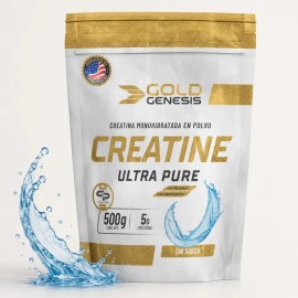 Creatina Monohidratada Micronizada Gold Genesis Sin Sabor 500g Ultra Pure | Sin Rellenos Sin Saborizantes - Scoop Dosificador | Creatine Monohydrate P