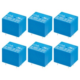 Weasch 6Pcs PCB Power Relay SRD-05VDC-SL-C, DC 5V Coil, 10A 250VAC, SPDT, 5 Pin, for Household Appliance Boards (6)