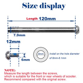 OTFAITP 24mm-120mm M8 for Replacement Kids Kick/Adult Scooter Wheelchair fold Tables and Chairs Repair (120)