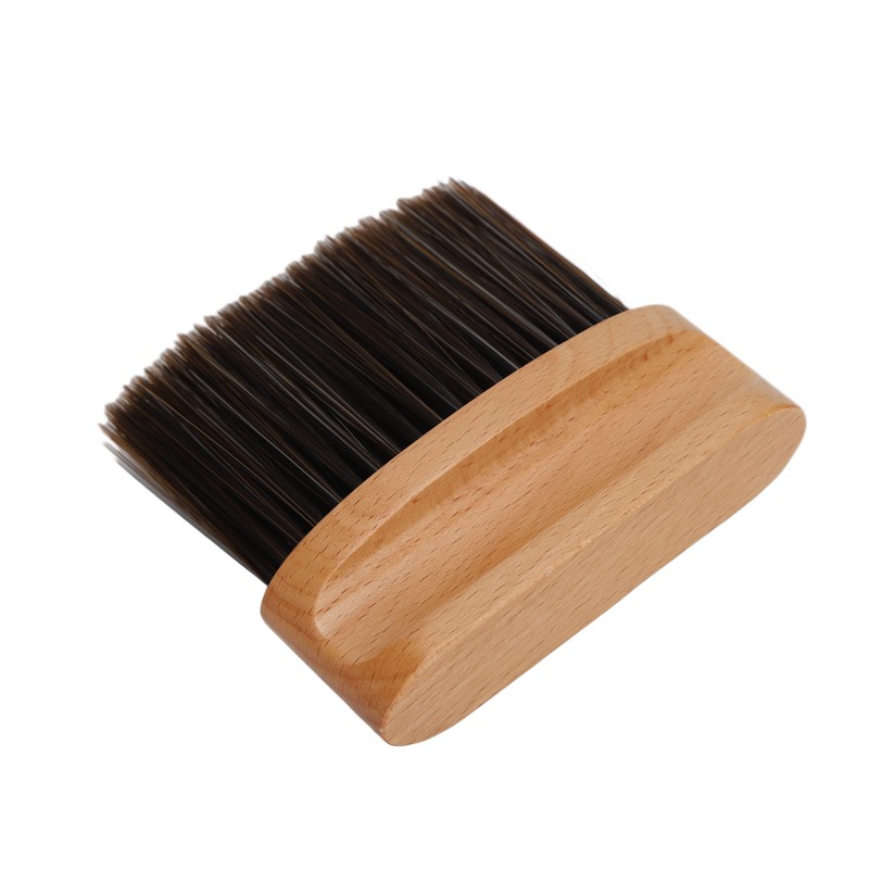 Professional Barber Neck Duster Brush Soft Nylon Hair Wodden Handle