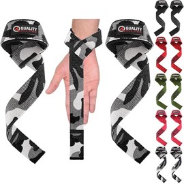 Generic Wrist Straps for Weightlifting, Bodybuilding, Strength Training & Deadlifts - Anti-Slip Lifting Straps with Cushioned Wrist (Camouflage)