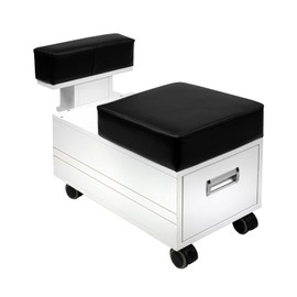 ALERAII Pedicure Cart with Footrest Pedi Trolley Nail Salon Furniture & Equipment, White