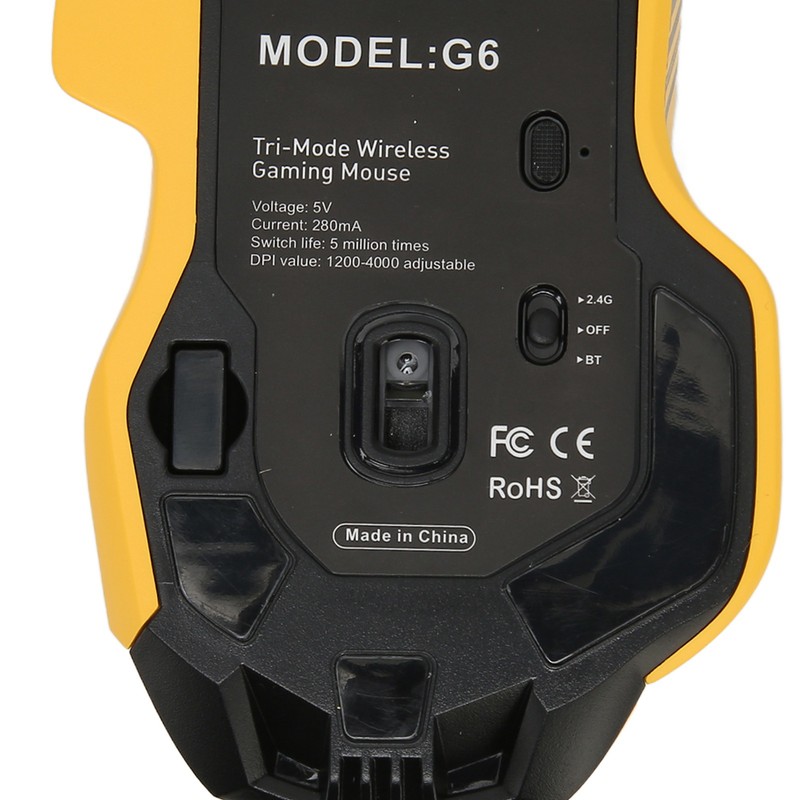 Gaming Mouse 2.4G Wired Bluetooth 3 Mode 5 Adjustable DPI