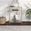Henn&Hart 22" Wide Rectangular Console Table with Glass Shelves in