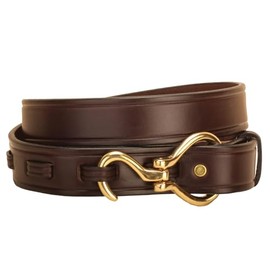 Tory Leather Plain Hoofpick Buckle 1.25 Inch Havana Unisex Belt (38")