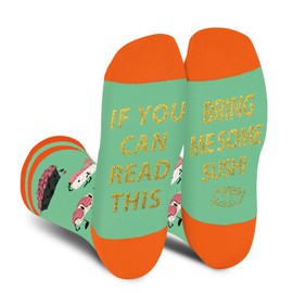 AGRIMONY funny socks for men and boys, ‘If you can read this, bring me gifts’ (wenn du das lesen kannst bring mir Geschenke), funny, cool, crazy socks, Christmas stockings, gift ideas, G-Sushi, m-l