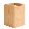 Pen Stand, Wooden, Square, Multifunctional, Pen Stand, Stylish, Brush-raised, Wood,