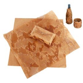 GRANDAN 12x12 inch Honeycomb Packing Paper for Moving, 500 Sheets Protecting Fragile Glasses, China and Artworks, Small Wrapping Paper for Moving Box Filler & Shipping, Moving Supplies, Brown
