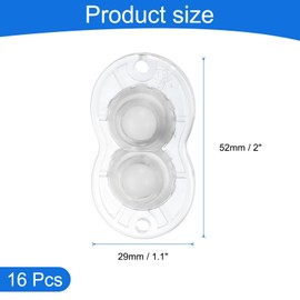 uxcell 16 Pcs Self Adhesive Caster Wheels, 360 Degree Rotation Mini Caster Swivel Rollers Universal Sticky Swivel Wheels for Furniture Storage Bins Trash Can (Clear, 2 Nylon Rolling Ball)