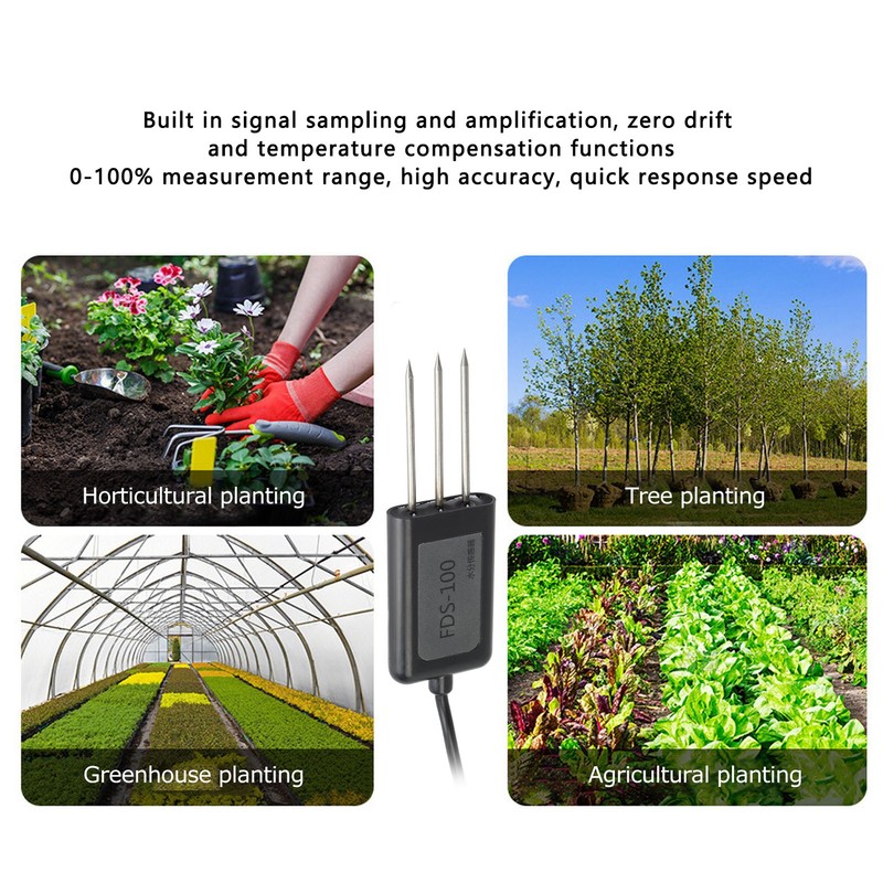 IP68 Soil Moisture Sensor Humidity Transducer for Garden Greenhouse Agriculture