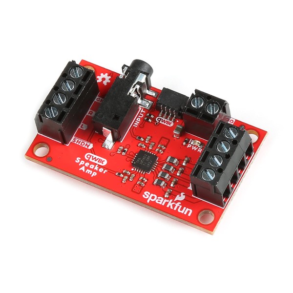 SparkFun Qwiic Speaker Amp TPA2016D2 Stereo Class-D Audio Amplifier Featuring