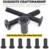 Mardatt 12Sets M6x40mm Black Hex Socket Cap Bolts and Barrel