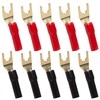 Vouchmind 5 Pairs Copper Spade Crimp Terminals, 8 AWG Speaker